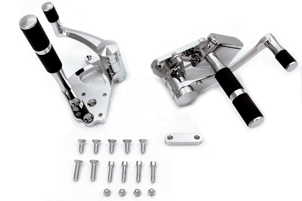 Chrome 3 inch Extended Forward Control Kit for 1986-99 Softail