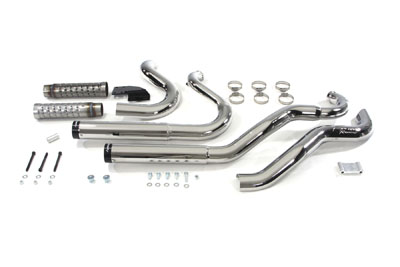 Rinehart 2 Into 2 Exhaust System Flash Cut Style for 2006-UP FXD