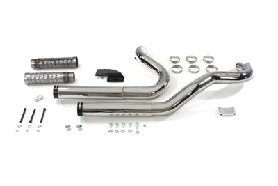 Rinehart 2 Into 2 Exhaust System Flash Cut Style for 2006-UP FXD