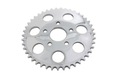 Chrome 46 Tooth Rear Sprocket for 1973-85 Harley Big Twin & XL - Click Image to Close