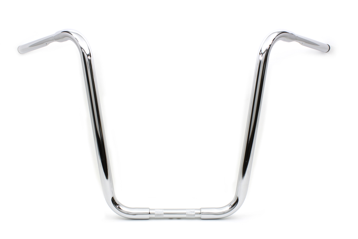 20 Buffalo Ape Hanger Handlebar with Indents Chrome - Click Image to Close