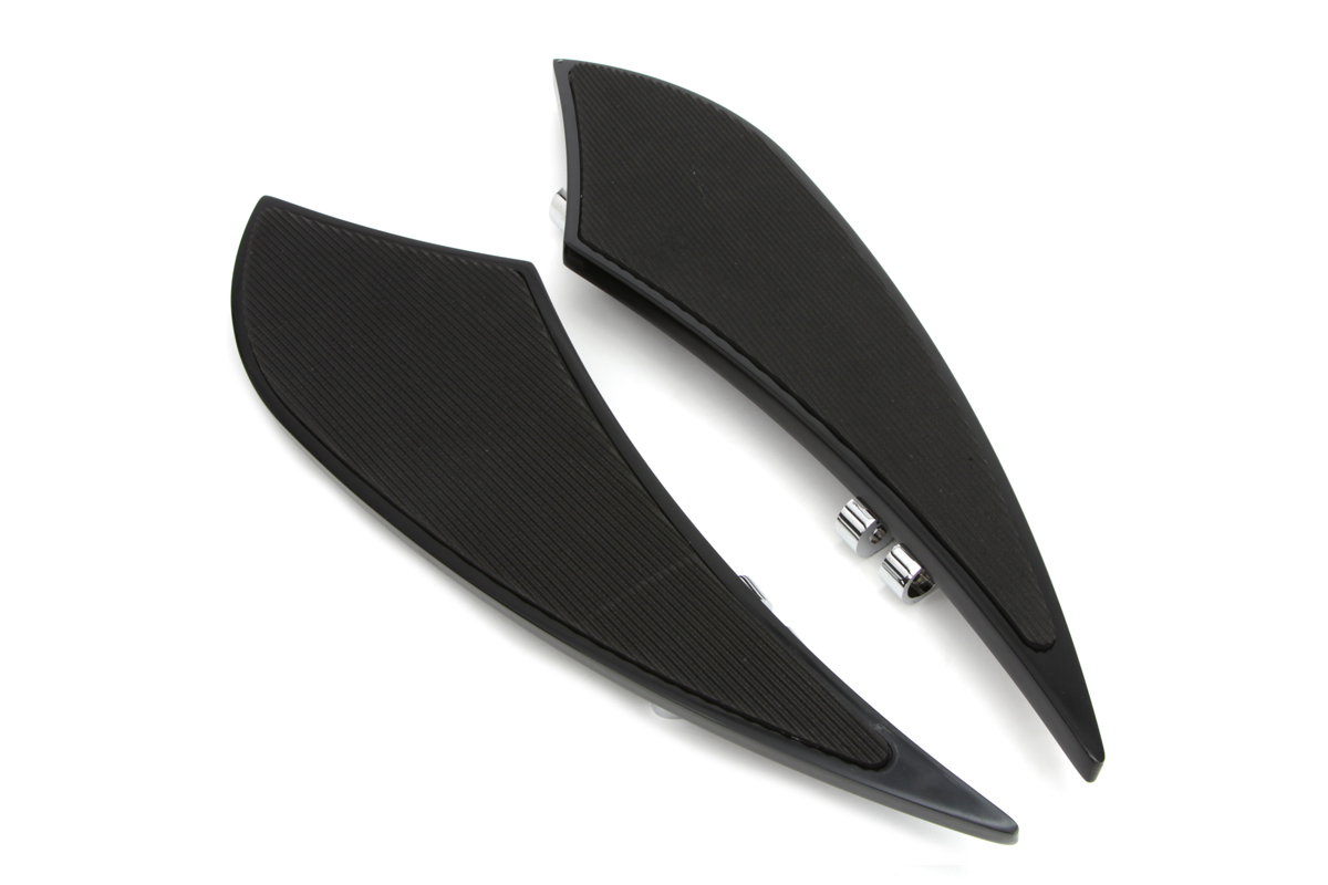 Driver Black Shark Fin Footboards for 1980-UP Touring - Click Image to Close