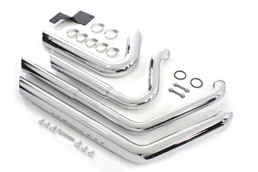 Chrome Short Shots Exhaust Drag Pipe Set for 2012-UP Harley Softails