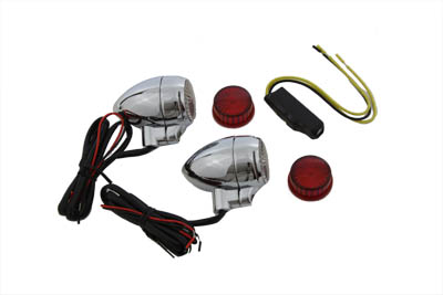 Clear Lens with Red LEDs Marker Lamp Set - Click Image to Close
